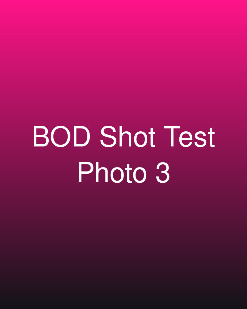 My First BOD Shot Test