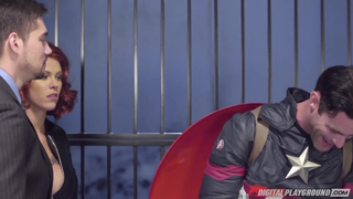 Captain America drowns Black Widow in his superhero spunk