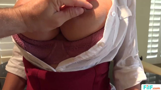 Big titted woman, Alexis Fawx got down and dirty with her step- son, just for fun