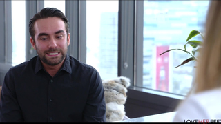 Busty Footsie Banged In Office