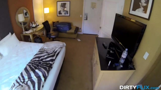 Sweet looking model with big natural boobies gets rammed in the bed by her boyfriend