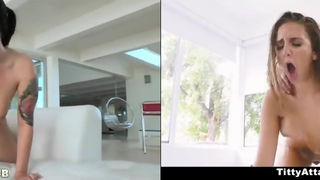 PORNSTAR BATTLE - SPLIT SCREEN - KATRINA JADE VS LAYLA LONDON