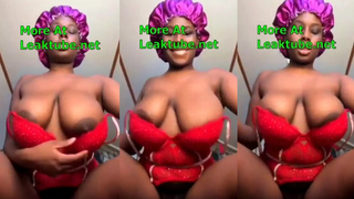 Naughty Abuja Babe Amanda Teasing Her Big Natural Boobs