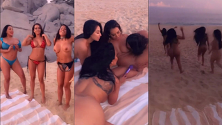 Kiara Mia+Daisy Marie_Luna Star+LenaThePlug - Latina Lez, Sex On The Beach (1080)