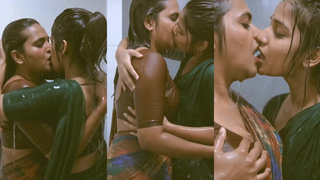 Indian lesbian kissing
