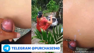 New Instagram Viral Mature Nepali MILF Outdoor Bathing and Hardcore Doggy Style Sex