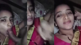 Marathi village housewife sucked husband's dick and swallowed cum
