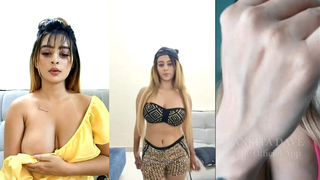 Ankita Dave Teasing and Playing with her Big Tits Strip Dance For You To Cum