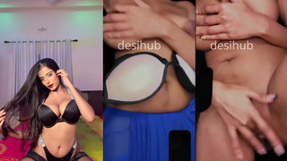 Miss Komolini Hot Instagram Model Presses Her Big Boobs And Fingering Her Wet Pussy