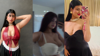 Sexy Insta Influencer Tushikha Big Boobs Wild Play