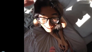 Teen Nri babe Deep throat blowjob and Fucked in doggy by her White bf