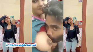Bhojpuri village local lovers hot boobs sucking in jungle. Telegram @ZodxKing