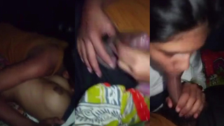 UP Village Girl's Secret Blowjob & Sex With Lover