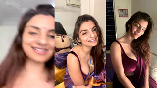 Indian Viral Anveshi Hot Braless Big Boobs Showing Live