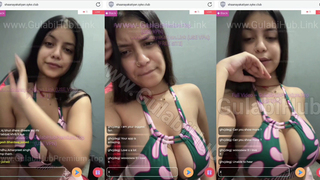 Beautiful Influencer Shanaya Katiyan Boobs Play Pressing And Shaking Them Hard