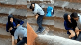 Palace Stairs Hidden Pussy Eat