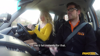 Blonde Slut Fucked During Driving Lesson