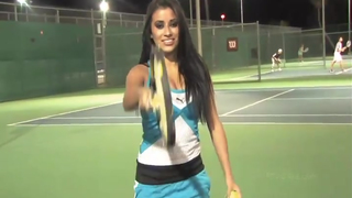 Alexa Loren Naughty Busty Brunette Babe Public Flashing Tits