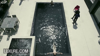 Luxure anal foursome action at th pool party