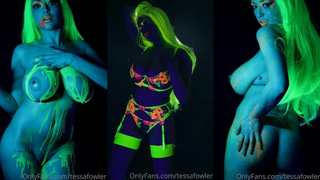 Tessa Fowler Nude Neon Body Paint