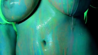 Tessa Fowler Nude Neon Body Paint