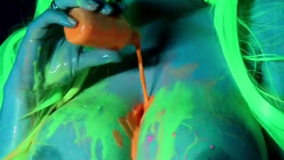 Tessa Fowler Nude Neon Body Paint