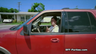 Cuban big tit sluts sharing a cock in foursome