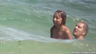 Sexy Amateur Nudist Babes Legs Spread On Beach