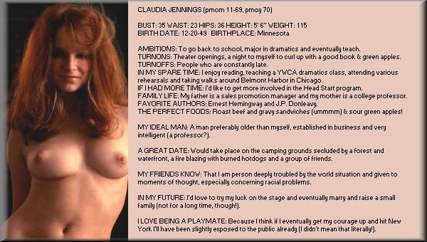 Naked claudia jennings Claudia Jennings